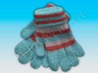 Перчатки серо-голубые с цветными полосами Snovia